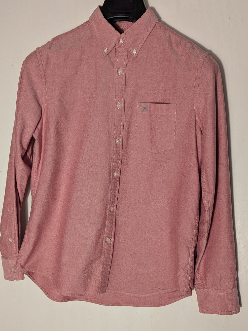 American Eagle Men's Pink Classic Fit Oxford Button Down Shirt Size Large